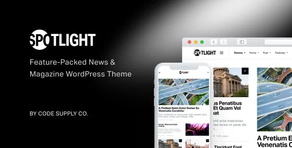 Spotlight - Feature-Packed News & Magazine WordPress Theme — homepage layout