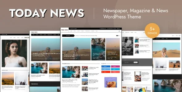 Today News - Blog & Magazine WordPress Theme — homepage layout