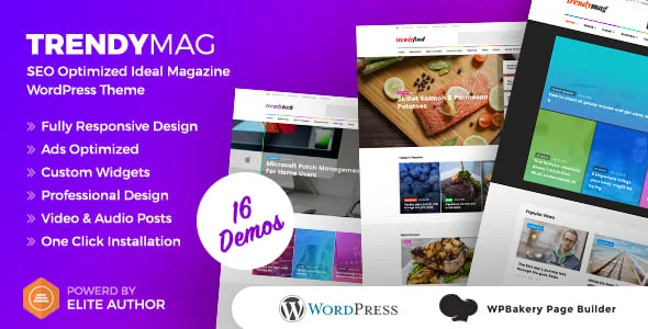TrendyMag - WordPress News Magazine & Blog Theme — homepage layout
