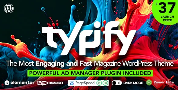 Typify - Newspaper & Magazine WordPress Theme — homepage layout