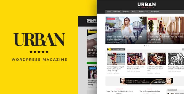 Urban - Responsive Magazine Theme — homepage layout