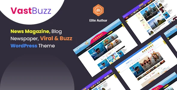Vast Buzz - Viral Magazine WordPress Theme — homepage layout