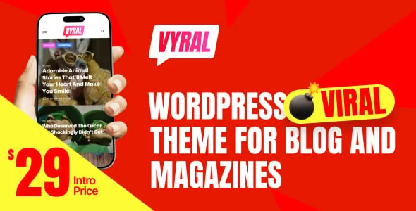 Vyral - WordPress Viral Theme for Blog and Magazines — homepage layout