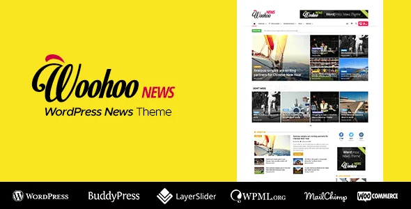 Woohoo - Creative Blog & News WordPress Theme — homepage layout