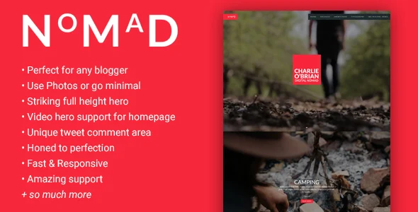 NMD - A Theme for the WordPress Blogger WordPress theme homepage layout for a blogger magazine website