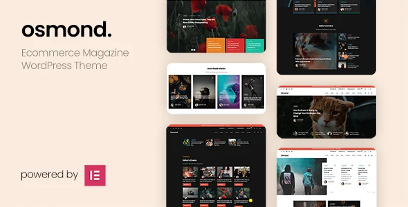 Osmond - Ecommerce Magazine WordPress Theme WordPress theme homepage layout for a blog magazine website