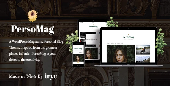 PersoMag - Personal Blog WordPress Theme WordPress theme homepage layout for a blog magazine website