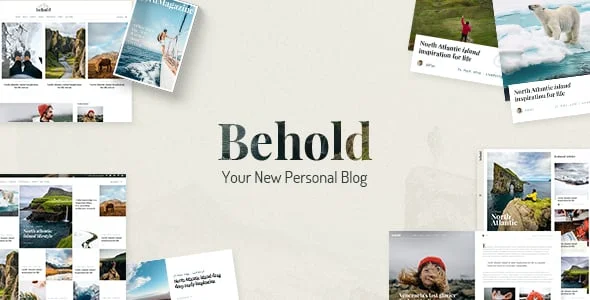 Behold - Personal Blog WordPress Theme — homepage layout