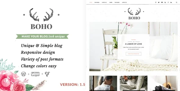 Bohopeople - Personal WordPress Blog Theme for Lifestyle Fashion Website in News/Editorial Magazine — homepage layout