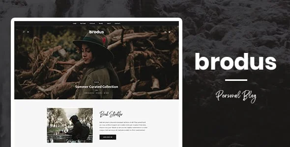 Brodus - Personal Blog WordPress Theme — homepage layout