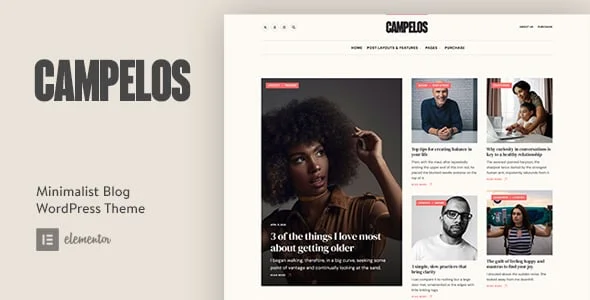 Campelos - A Beautifully Crafted Blog WordPress Theme — homepage layout