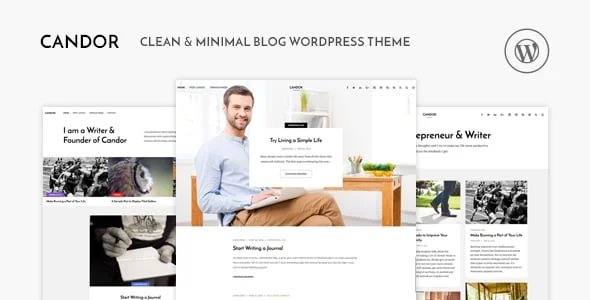 Candor - Responsive WordPress Blog Theme — homepage layout
