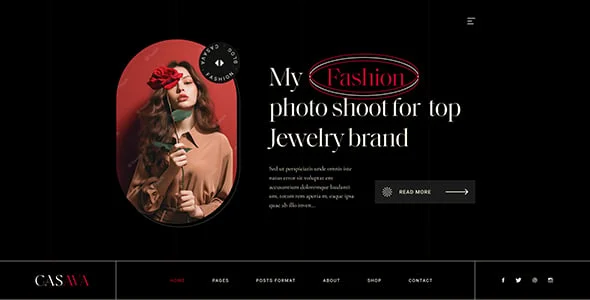 Casava - Beauty & Fashion Blog WordPress Theme — design detail view