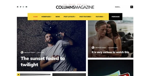 Columns - Impressive Magazine and Blog WordPress Theme — blog and article listing