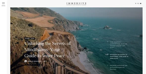 Columns - Impressive Magazine and Blog WordPress Theme — single post layout
