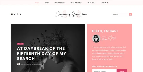 Columns - Impressive Magazine and Blog WordPress Theme — interior page design