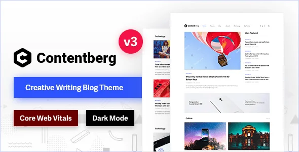 Contentberg - Content Marketing & Personal Blog for WordPress — homepage layout