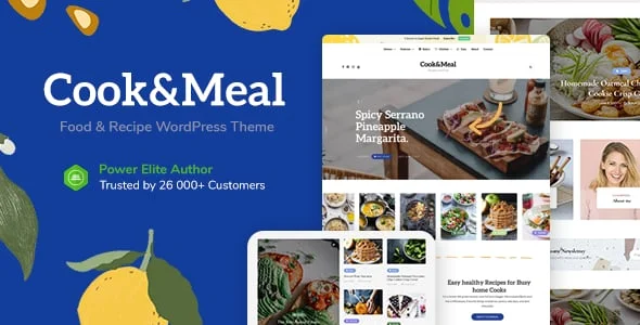 Cook&Meal - Food Blog & Recipe WordPress Theme — homepage layout