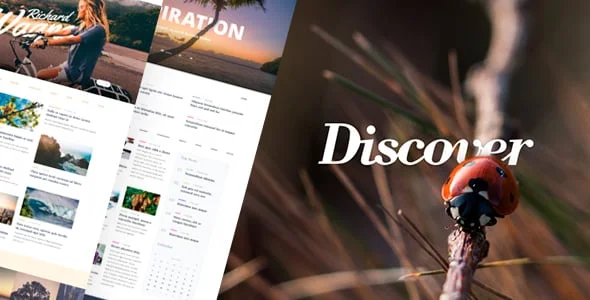 Discover - Travel & Lifestyle MultiConcept Blog Theme — homepage layout