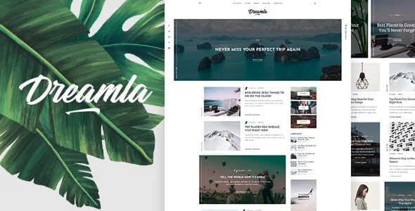 Dreamla - Clean WordPress Blog — homepage layout