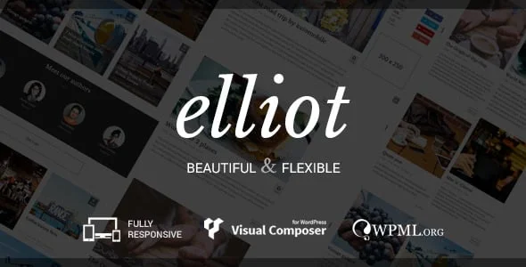 Elliot - Clean Blog-Magazine WordPress Theme — homepage layout
