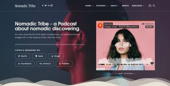 Episody - Podcast Audio WordPress Theme — design detail view