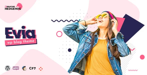 Evia - a Responsive Blog Theme for WordPress — homepage layout