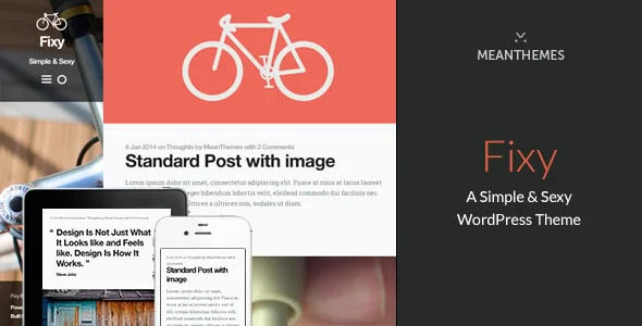 Fixy: A Simple & Sexy WordPress Theme — homepage layout