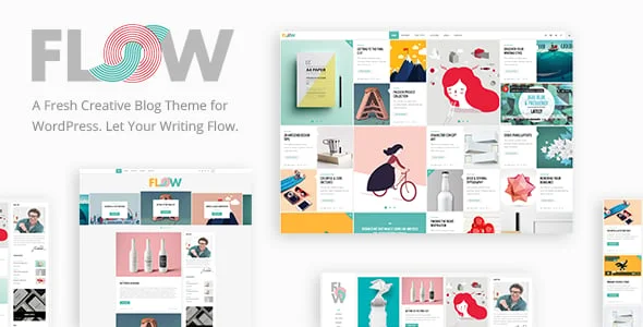 Flow - Creative Blog WordPress Theme — homepage layout