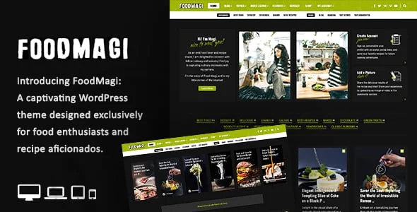 FoodMagi - Paywall & Bookmark Cooking Recipes WordPress Theme — homepage layout