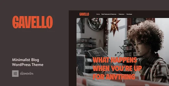 Gavello - Captivating Minimalist Blog WordPress Theme — homepage layout