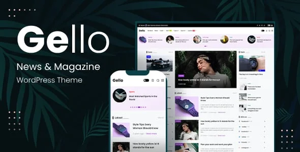 Gello - News & Magazine WordPress Theme — homepage layout