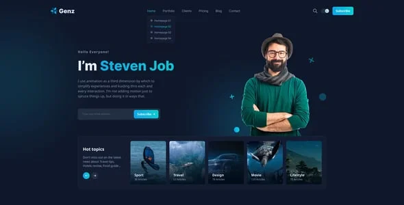 Genz - Creative Personal Blog / Portfolio Elementor WordPress Theme — blog and article listing