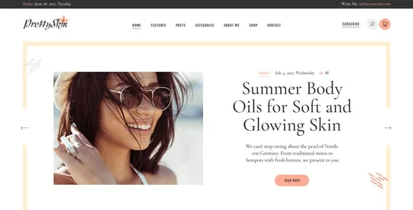GlamChic | Beauty Influencer Blog WordPress Theme — single post layout