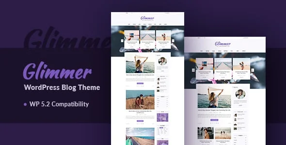 Glimmer - A Responsive WordPress Blog Theme — homepage layout