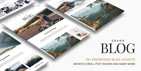 Grand Blog WordPress — homepage layout