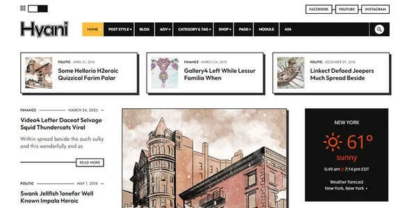 Hyani – Bold Blog and Magazine — blog and article listing