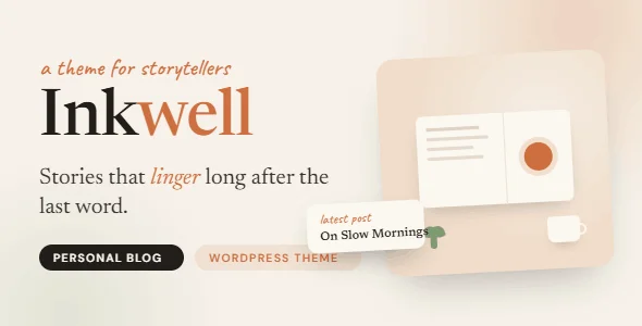 Inkwell - Personal Blog WordPress Theme — homepage layout