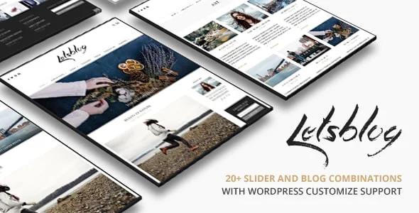 Lets Blog WordPress — homepage layout