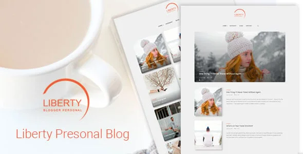 Liberty - A Clean Personal WordPress Blog Theme — homepage layout
