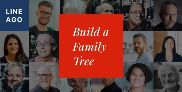 Lineago - Genealogy WordPress Theme — homepage layout