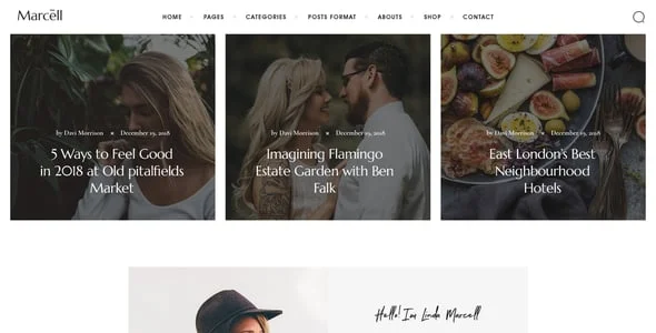 Marcell | Personal Blog & Magazine WordPress Theme — interior page design