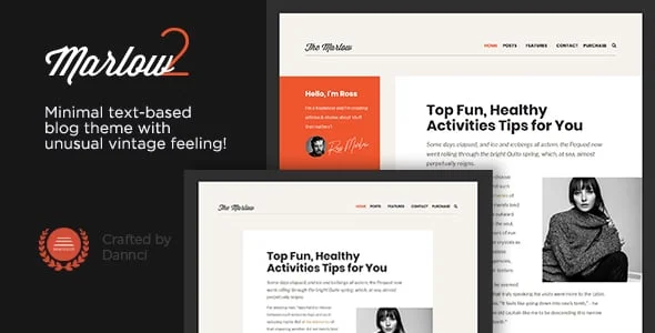 Marlow - Distinctive, Typography-First WordPress Blog Theme — homepage layout