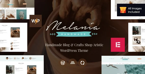 Melania | Blog about Handmade & Crafts WordPress Theme + Shop — homepage layout
