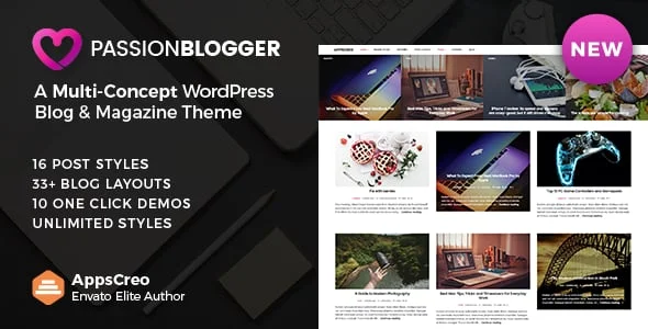 Passion Blogger - A Responsive WordPress Theme — homepage layout