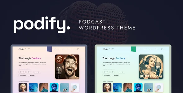 Podify - Podcast WordPress Theme — homepage layout
