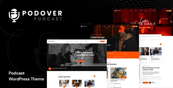 Podover - Podcast Wordpress Theme — homepage layout