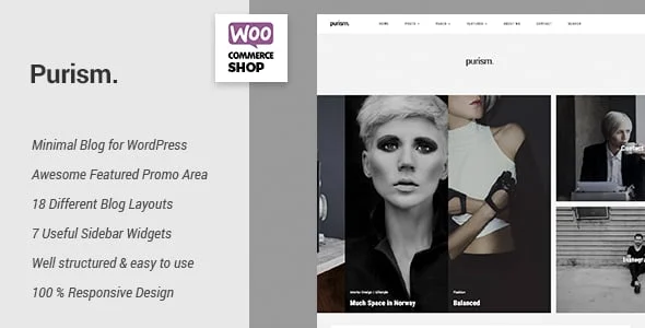 Purism - WordPress Blog Theme — homepage layout