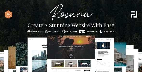 Rosana - Creative WordPress Blog/Magazine Theme — homepage layout