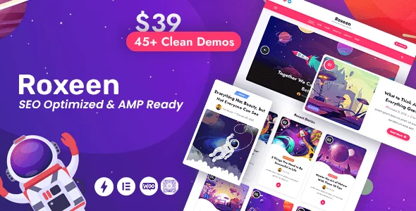Roxeen | Personal Lightweight WordPress Theme — homepage layout